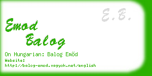 emod balog business card